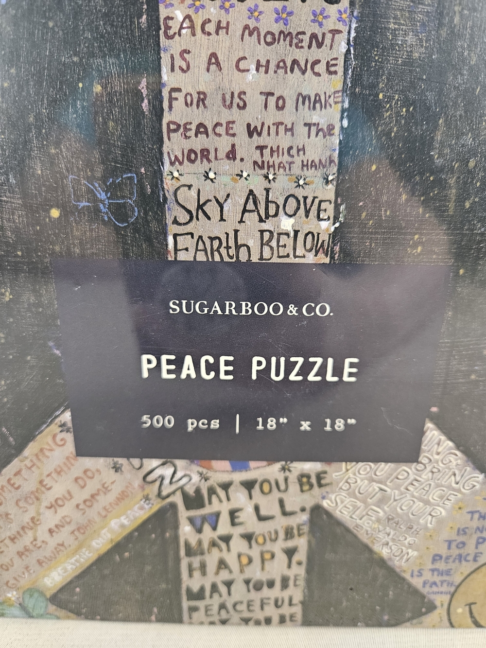 Sugarboo & Co. Peace Puzzle - Black with Multi-Color Accents - Picture 2 of 8